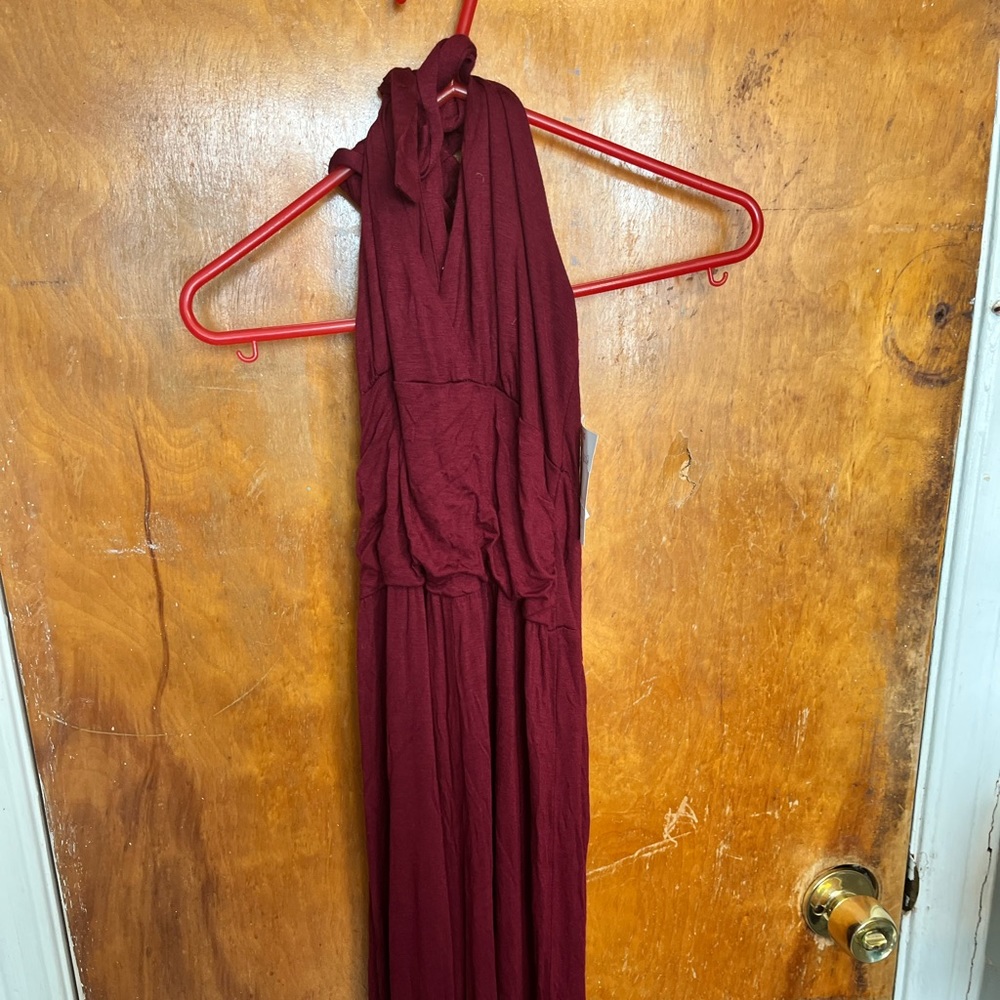 Burgundy jumpsuit